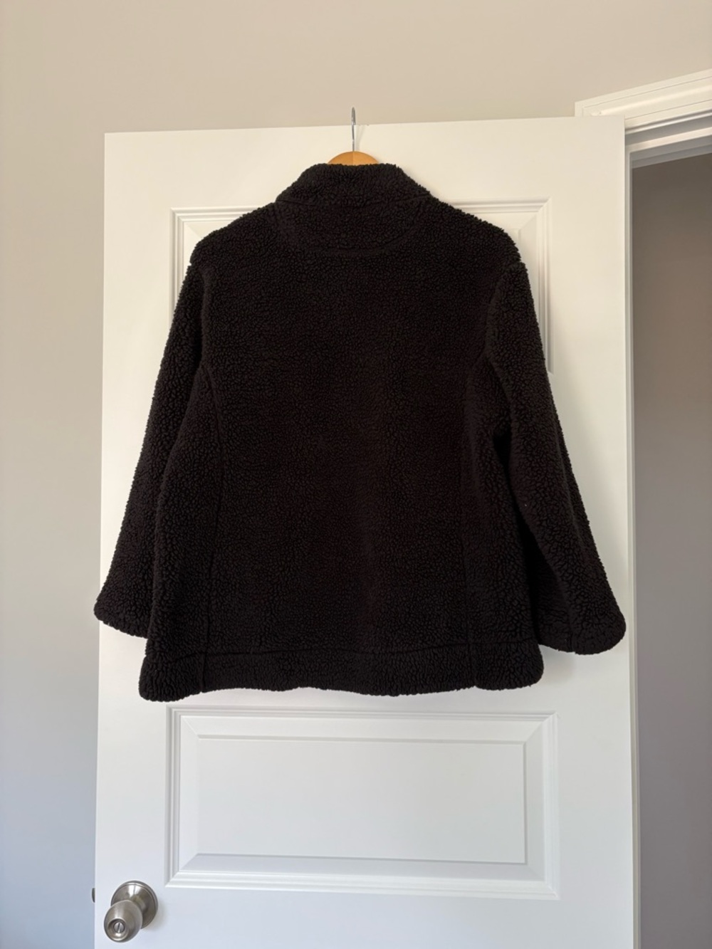 Calvin Klein Black Sherpa Teddy Zip-Up Jacket Women’s XL - Picture 4 of 6
